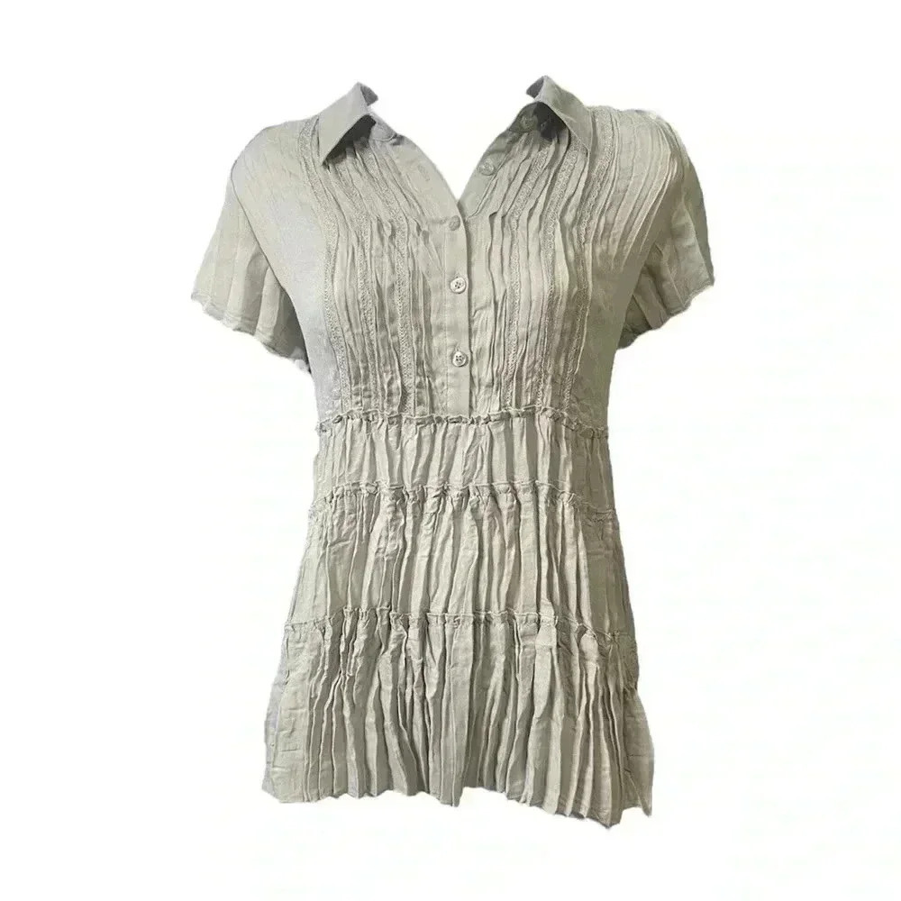 NY Collection Tiered Chandelier Babydoll Tunic Top